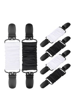6 Black Tie Clips - Elastic Cinch Clips Dress Clips Clothes Tightening Clip for Fit on Shirts, Dresses,  Ideal for Men, Women, and Kids