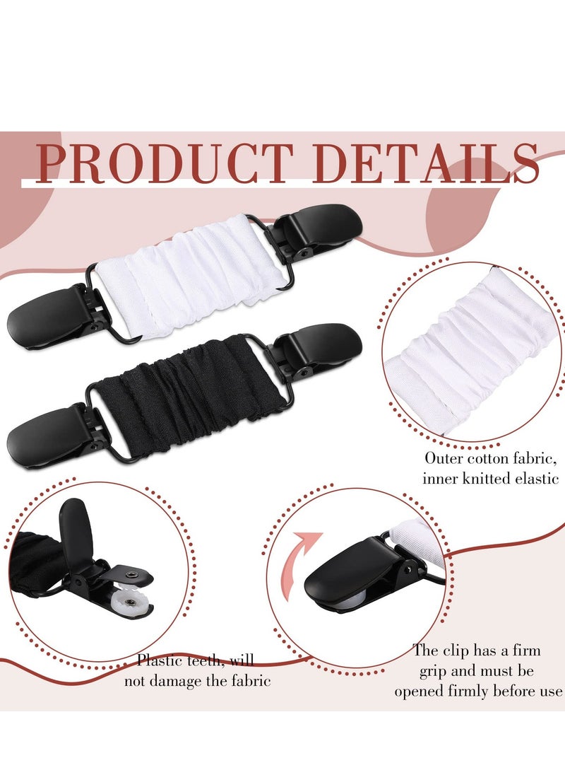 SYOSI - 6 Black Tie Clips - Elastic Cinch Clips Dress Clips Clothes Tightening Clip for Fit on Shirts, Dresses,  Ideal for Men, Women, and Kids - Image 1