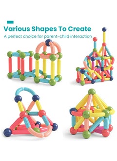 Generic Magnetic Building Blocks Set, Featuring Safe, Extra-Strong, Montessori Toys Stacking Toys for Boys & Girls  - Image 5