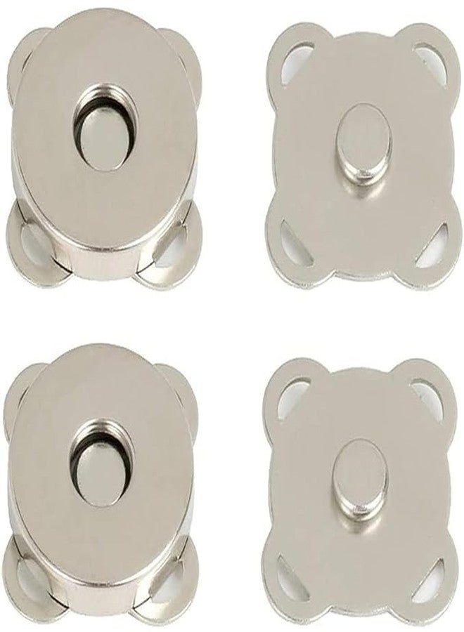 Artify Craft Affair | Stitchable Magnet Button Silver (Pack of 15) | Uses for Snaps, Clasps for Purse, Bags and DIY Works - Silver - Image 1