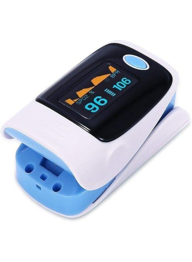 Pulse Oximeter with Heart Rate Monitor - Accurate SPO2 Finger Device - Easy-to-Use Health Monitoring for Daily Home Use