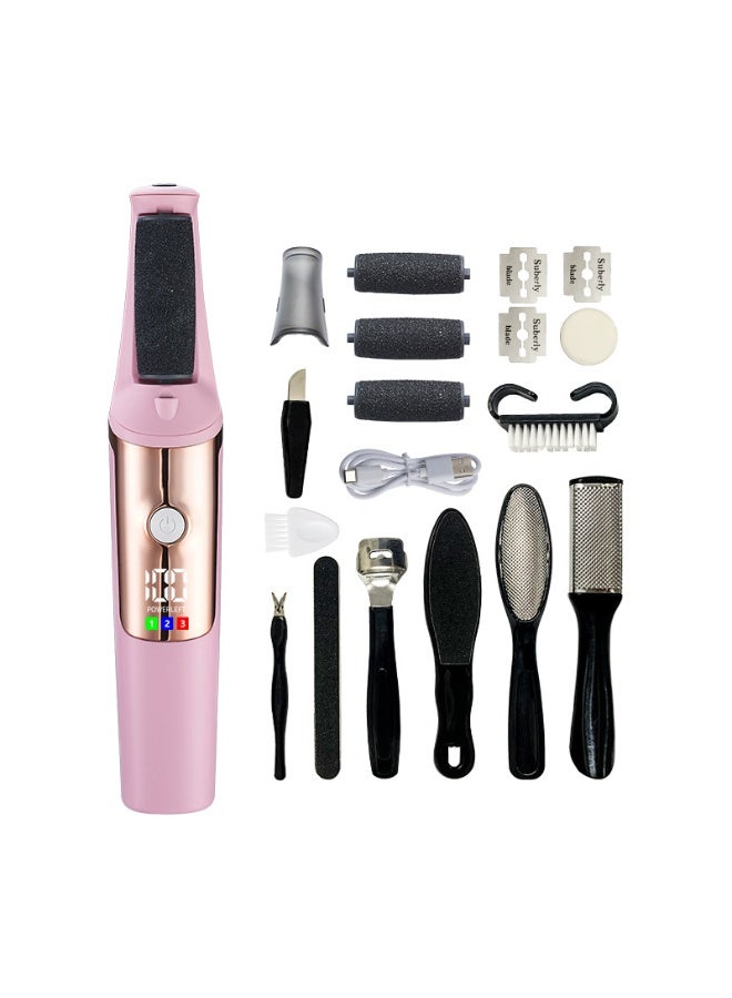 عام مزيل Callus Callus Electric تم ترقيته للأقدام ، مزيل Callus Callus الكهربائي ، أدوات تقديم قدم إلكترونية قابلة لإعادة الشحن ، رعاية أحذية متخصصة للبشرة الجافة/الميتة ، للأقدام واليدين