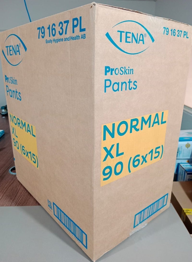 تينا 6 عبوات تاينا برو سكين (TENA ProSkin) الأوروبية، مقاس XL (إجمالي 90 قطعة) - جودة عالية وعناية فائقة. - Image 2