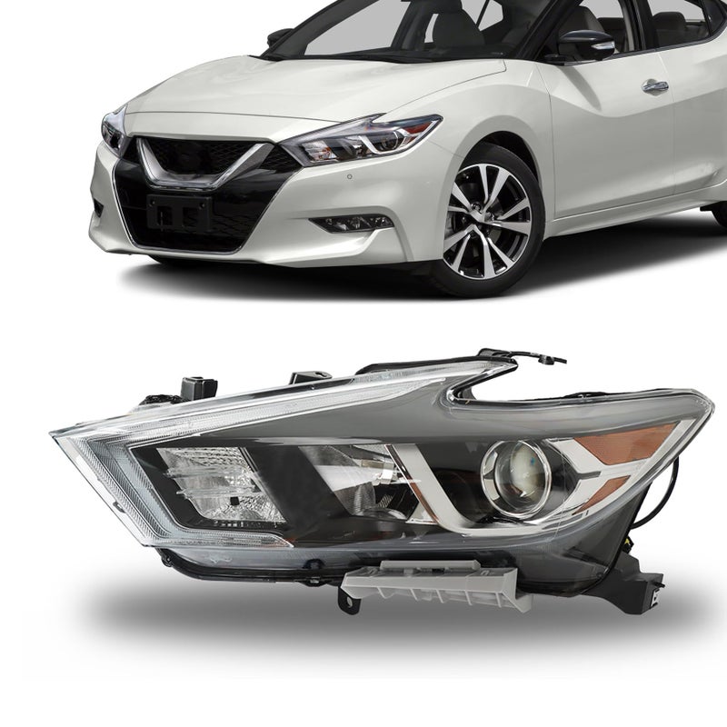 munirater Headlight Assembly Replacement for 2016 2017 2018 Maxima S SL SV Left Headlamp Driver Side
