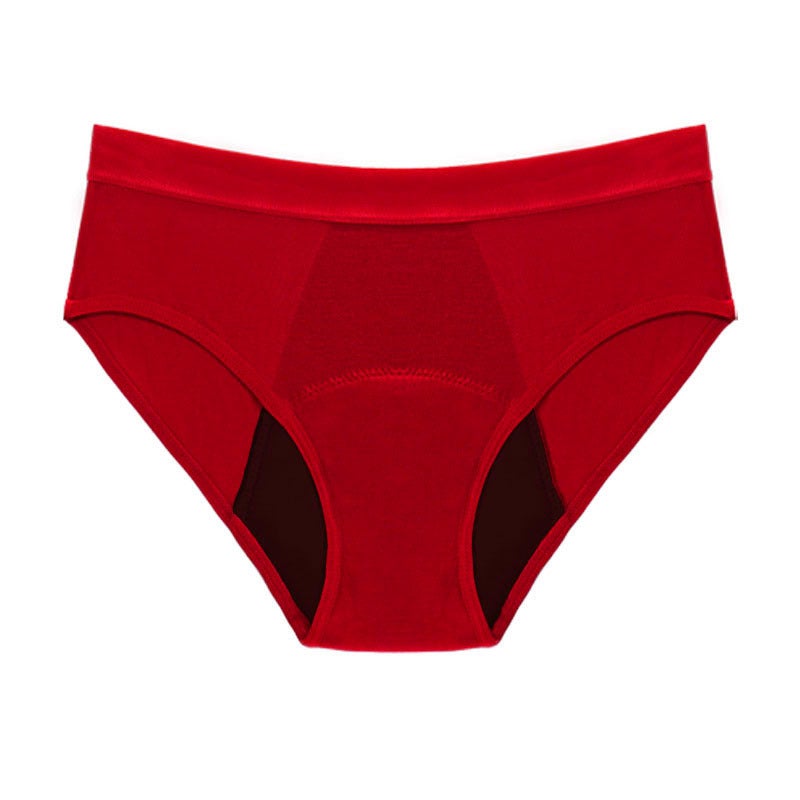 Leak-proof Womens Menstrual Panties In Multiple Colors Good Absorbency Breathability For Period Comfort Red