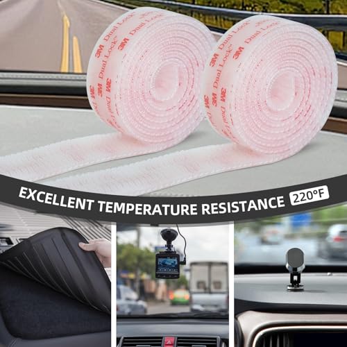 Bulina 3M Dual Lock SJ3560 1"×4ft Clear 1 Pack Reclosable Fastener Mounting Tape Interlocking Mushroom Shaped Strong Adhesive Hook Lock Sticky Tape for Indoor and Outdoor(DC2512) - Image 3