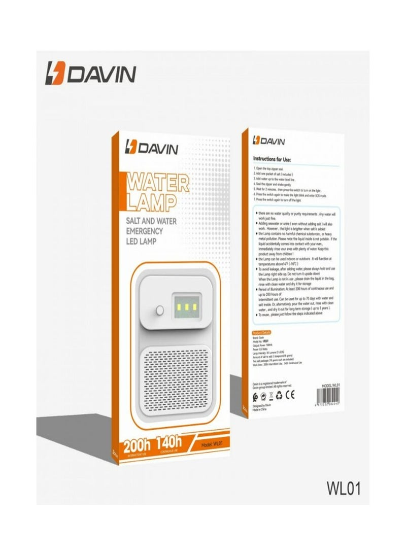 Davin Salt And Water Emergency LED Lamp  - Image 2