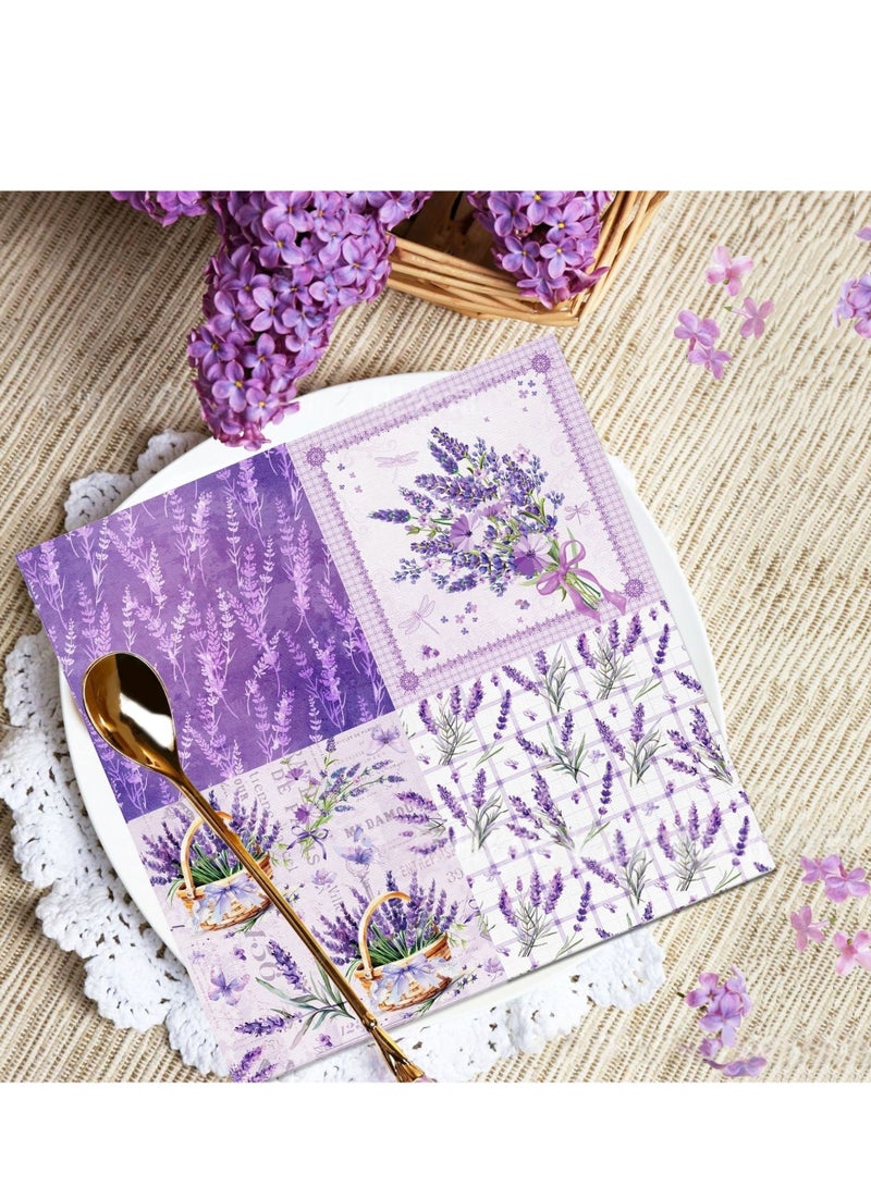 20 Pieces Color Napkins Party Napkin Tissue Printing Napkin Printed Napkins Wedding Napkin Wedding Decoration Tea Party Decorations Disposable Tissue - Image 1