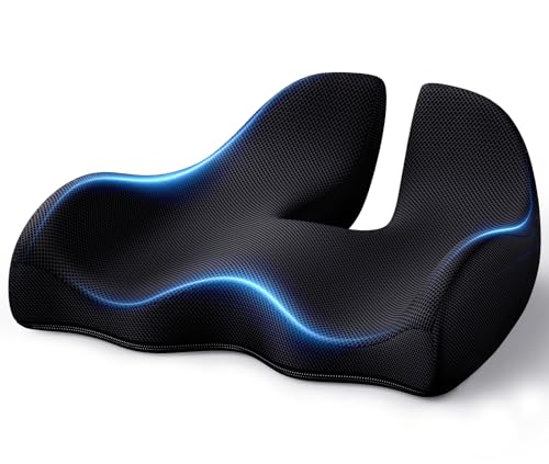 Benazcap Seat Cushion Office Chair Cushions Butt Pillow for Car Long Sitting, Memory Foam Chair Pad for Back, Coccyx, Tailbone Pain Relief for Gaming Chair and Car Seat - Image 1