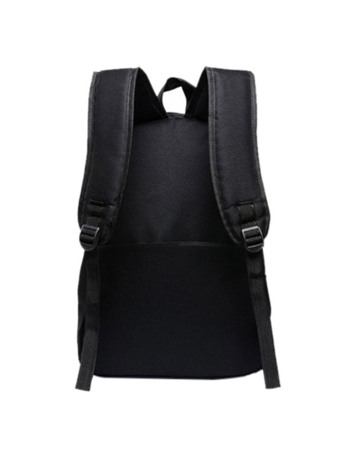 Fortnite Theme Printed School Backpack Black/White - Image 2