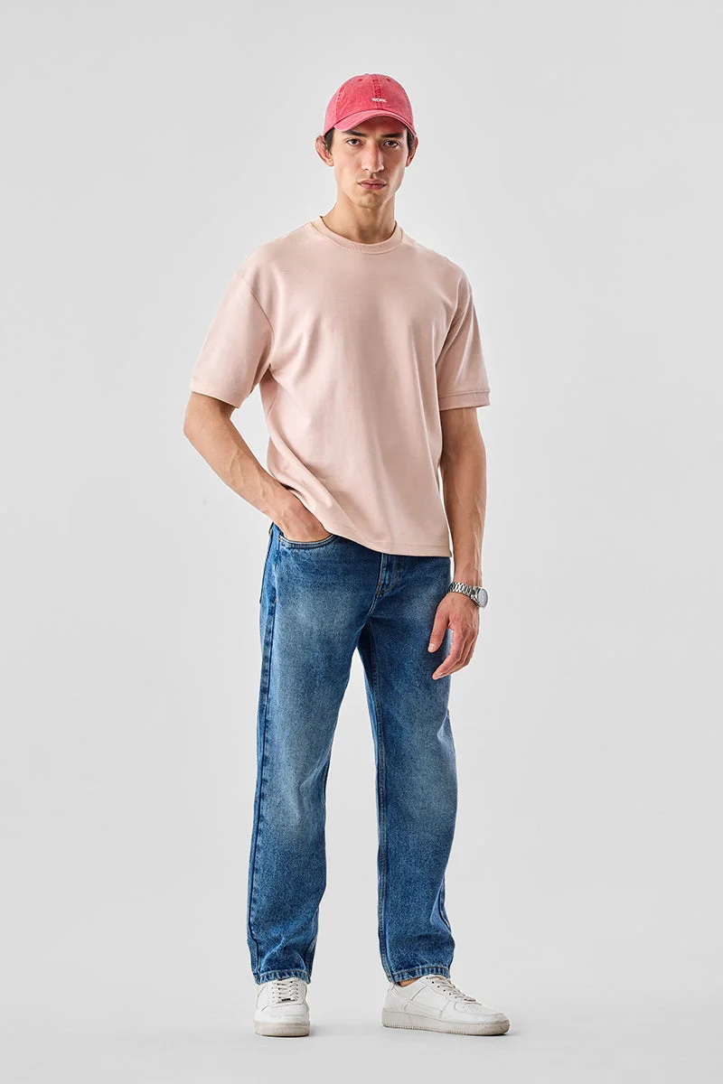 SNITCH Blue Solid Relaxed Casual Jeans