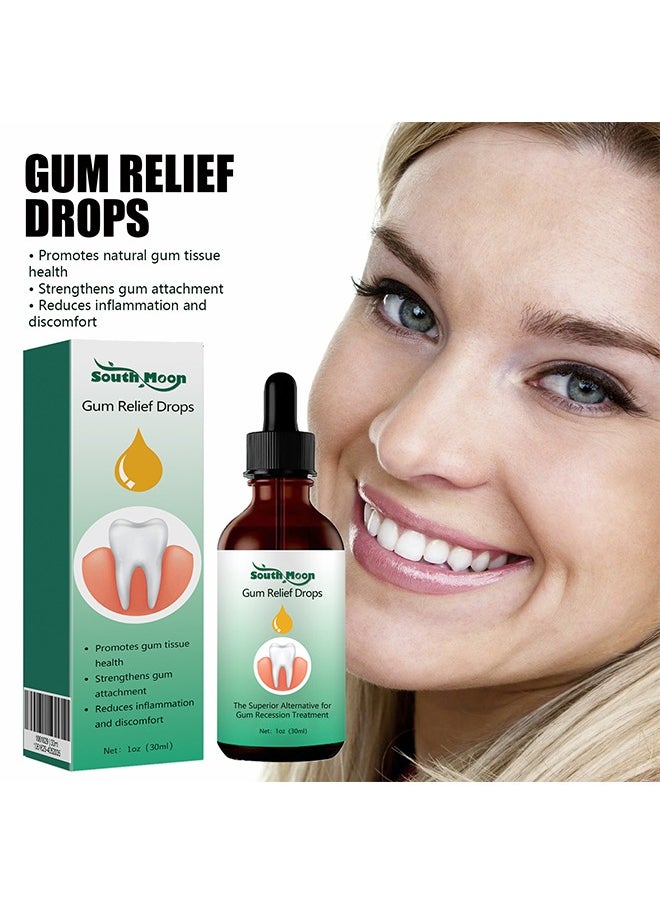 SOUTH MOON - Gum Repair Drops 30ml,Rejuvenate Your Gums Drops,Natural Gum Restore Drops,Gum Regrowth for Receding Gums Drops,Gum Therapy Drops,Gingival Repair Drops,Gum Regrowth Drops,Oil Pulling for Gums - Image 1