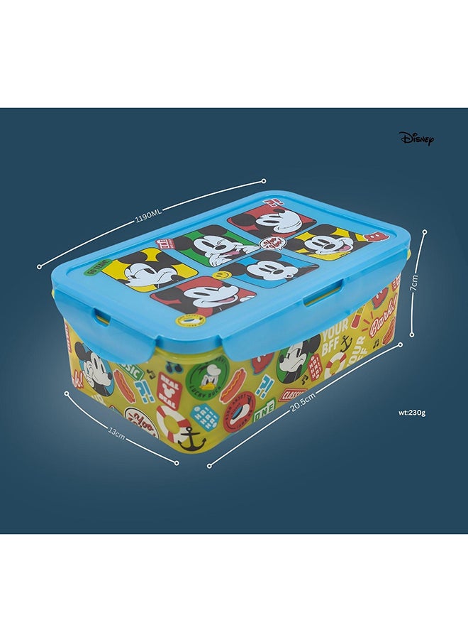 Disney - Stor Rectangular Food Container With Removable Compartments 1190 Ml
Mickey Mouse Fun-Tastic - Image 1