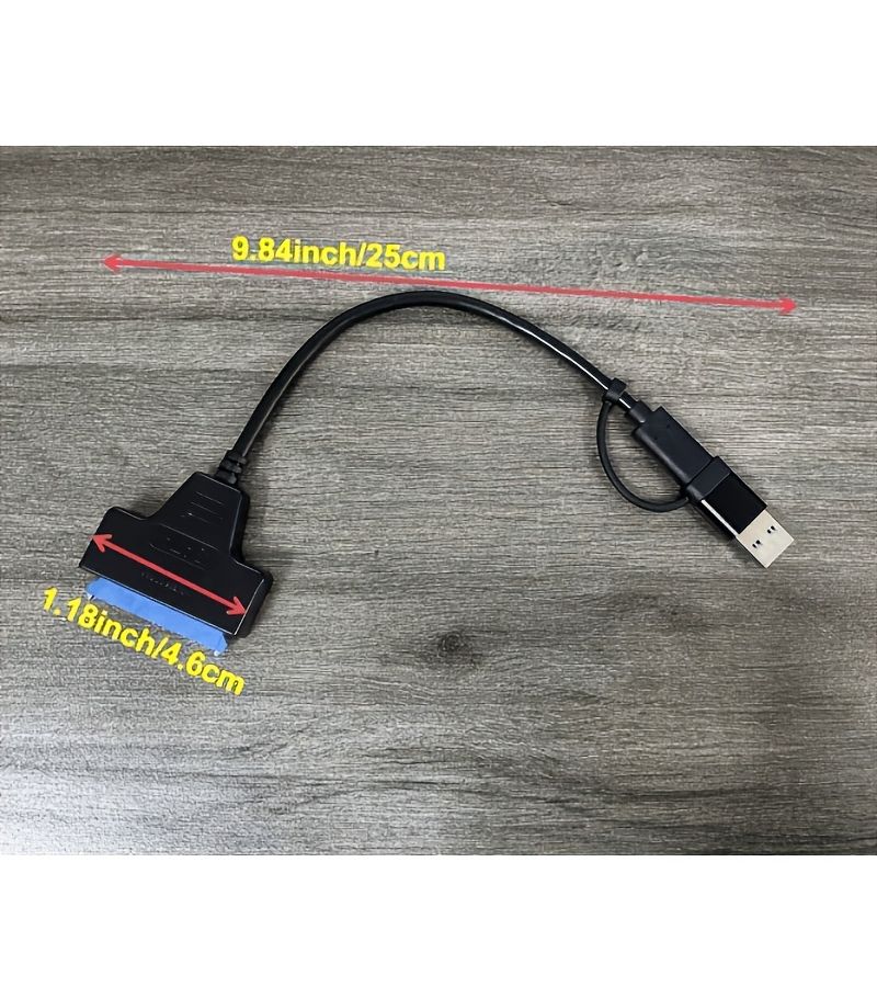 22 Pin SATA III To USB 3.0 Type C Cable 6Gbps High Speed For Dual Head 2.5 Inch SATA Easy Drive Cable HDD SSD - Image 3