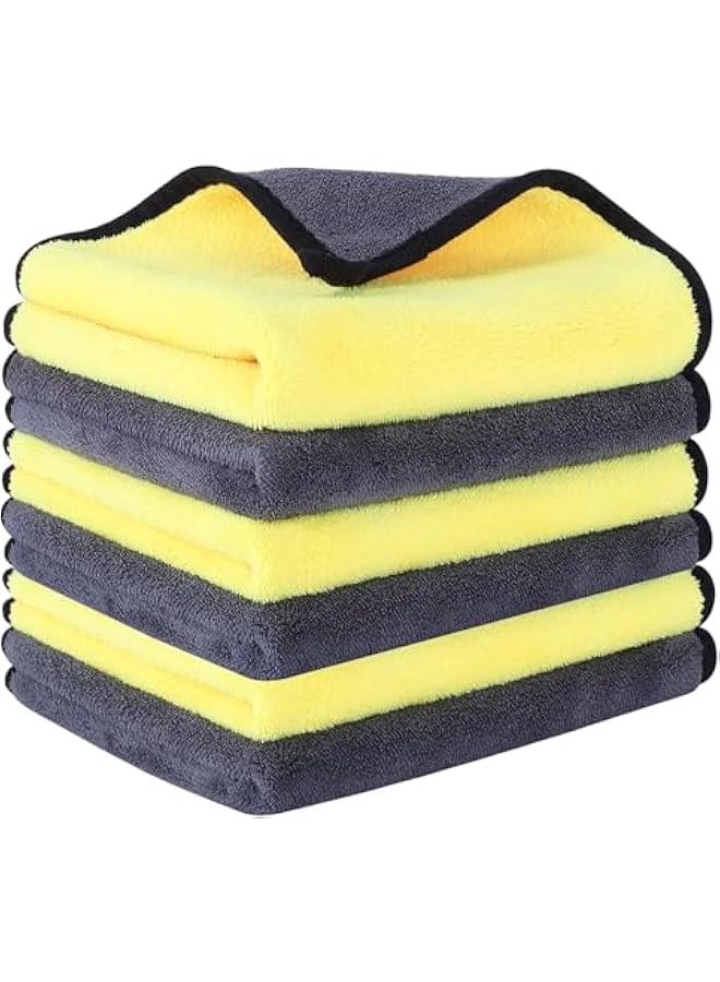 HOOKOR Car Drying Towel, Microfiber Towels car wash towel,Thickened and highly absorbent double-sided Drying towel, Reusable Scratch free cleaning cloth for car, Household (40×60cm,6Pack) - Image 1