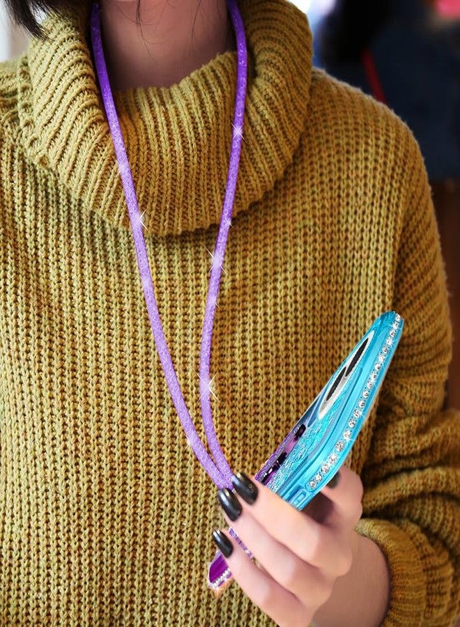 سيلفرباك جراب Silverback لهاتف iPhone 16، جراب لامع متحرك سائل ثلاثي الأبعاد مع حامل، جراب واقٍ للفتيات والنساء بحلقة ألماس لامعة لهاتف iPhone 16 - أرجواني - Image 5