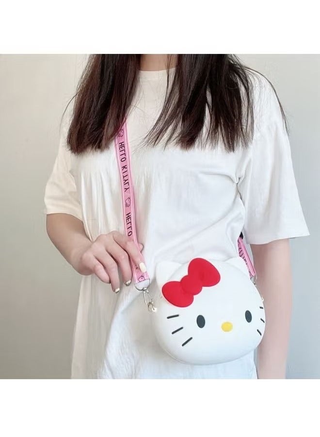 Hello Kitty Silicone Bag, Lovely Wallet, Cartoon Animal Shoulder Bag, Kitty Cat Purse for Girls Birthday Gifts  - Image 2