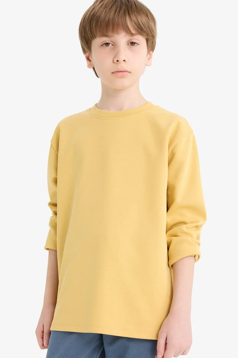 DeFacto Boy Crew Neck Basic Long Sleeve T-Shirt