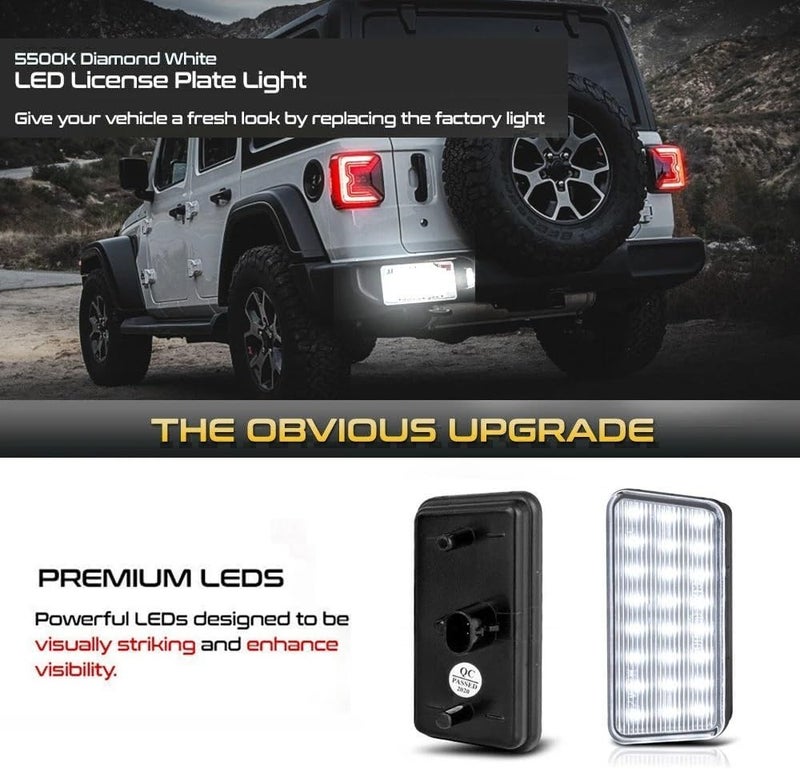 DEMULAX LED License Plate Lights for Jeep Wrangler JL - Image 3