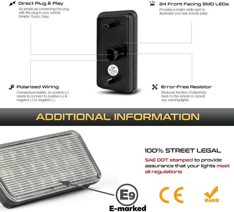 DEMULAX LED License Plate Lights for Jeep Wrangler JL - Image 5