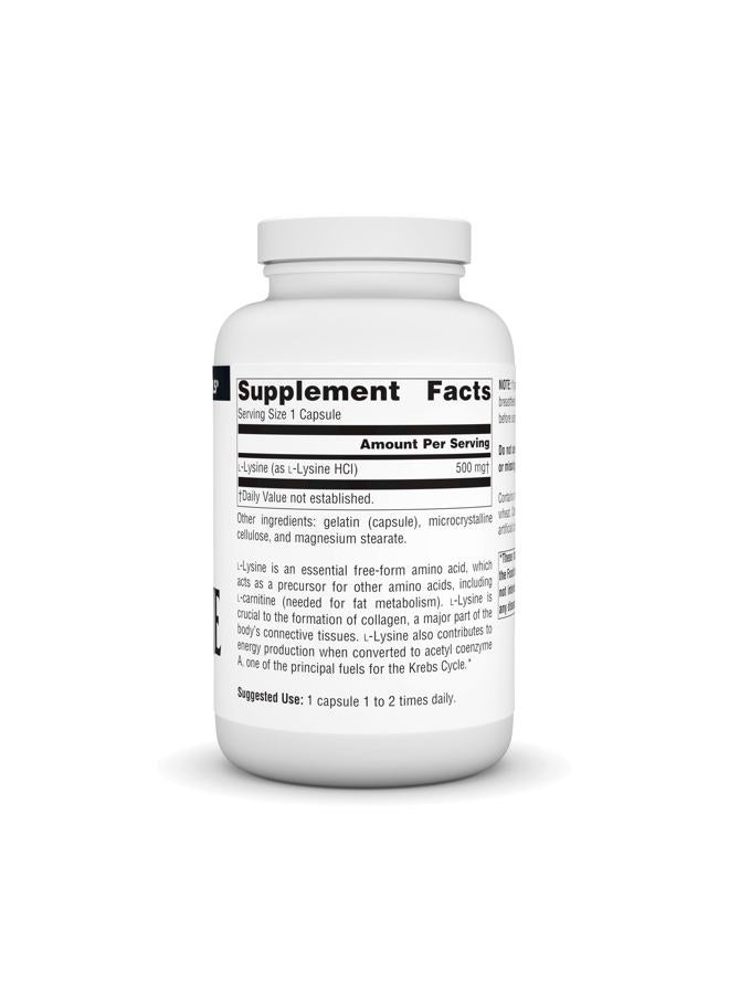 Source Naturals L Lysine Free Form Amino Acid Supplement Supports Energy Formation & Collagen Capsules 200 - Image 2