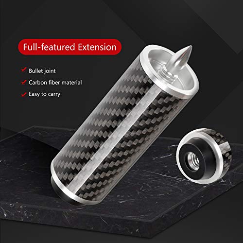 KONLLEN Pool Cue Extension 2'' 3'' 4'' 6'' 8'' 12'' Carbon Fiber Billiard Cue Extension Billiard Accessories for Pool Sticks - Image 3