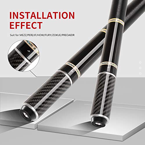 KONLLEN Pool Cue Extension 2'' 3'' 4'' 6'' 8'' 12'' Carbon Fiber Billiard Cue Extension Billiard Accessories for Pool Sticks - Image 5