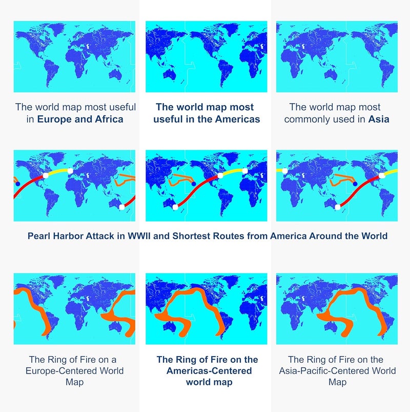 NewSpaceView 2-Sided Desk Map with Durable Lamination (1 Pack: Children's US Map/Europe Centered World 17.5 x 11.5 inches) - Image 5