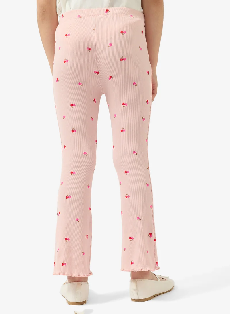 Pinata  Cherry Print Flared Leggings for Women | Best Price UAE
