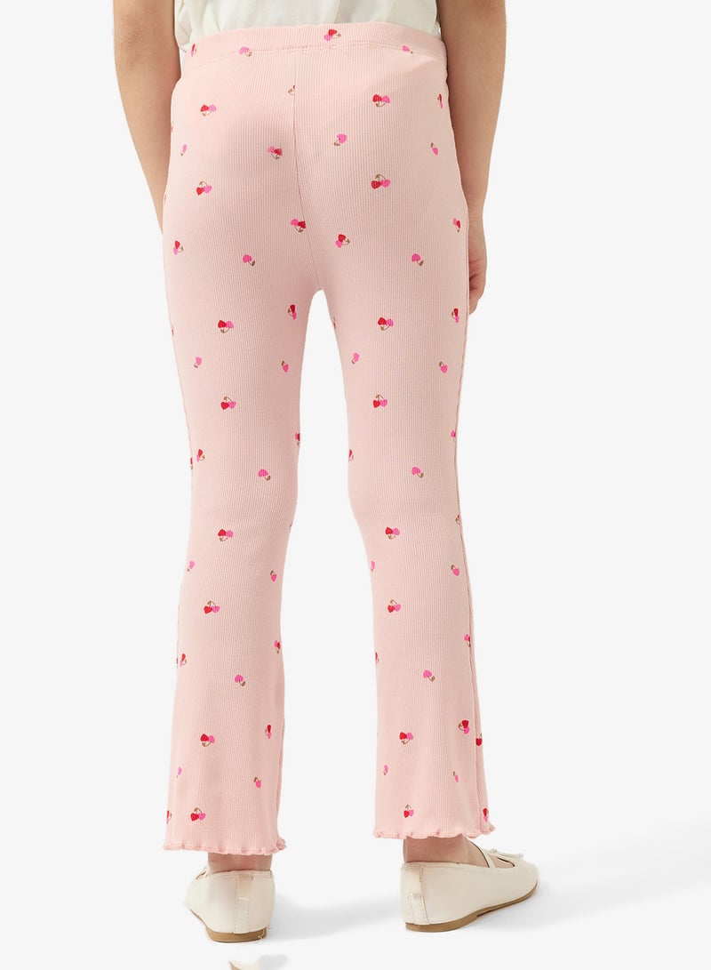 Pinata Cherry Print Flared Leggings - Image 3