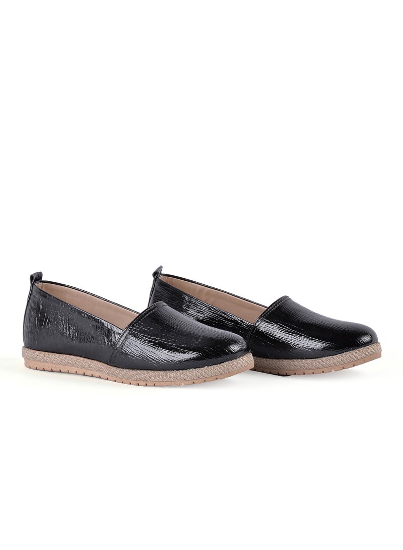 لايف ستيلاش  BN-100 بلارينا فلات جلد لون أسود - Image 2