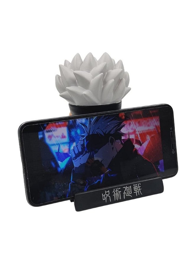 AUGEN AUGEN Super Hero Satoru Gojo Jujutsu Kaisen Action Figure Limited Edition Bobblehead with Mobile Holder for Car Dashboard, Office Desk & Study Table (Pack of 1)(Plastic) - Image 3