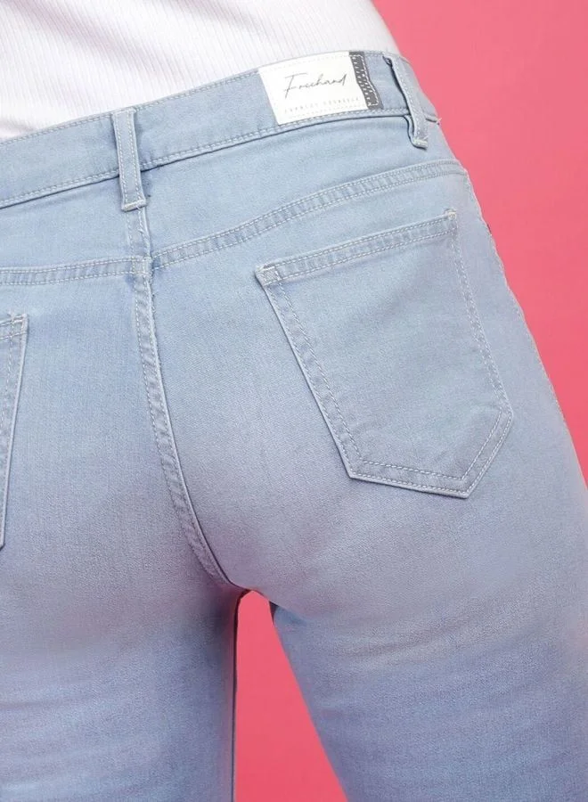 Freehand  Women Bootcut Solid Mid Rise Jeans  | Best Price UAE