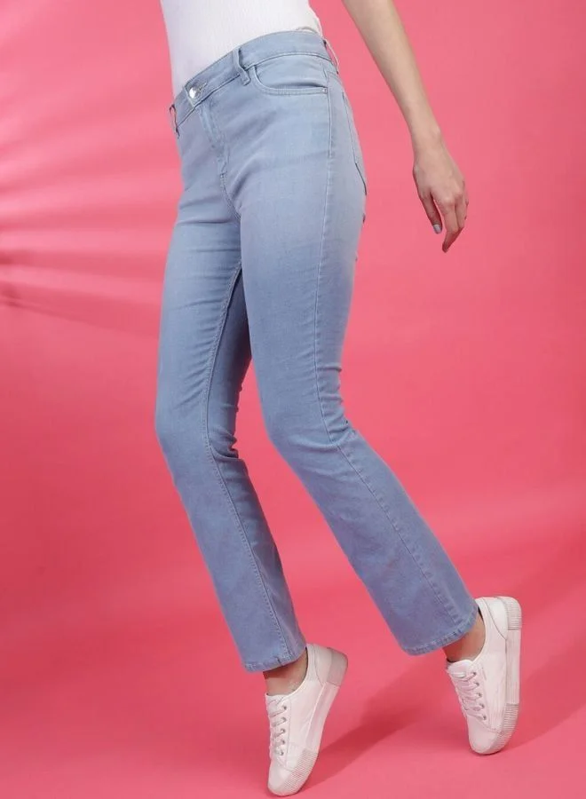 Freehand  Women Bootcut Solid Mid Rise Jeans  | Best Price UAE
