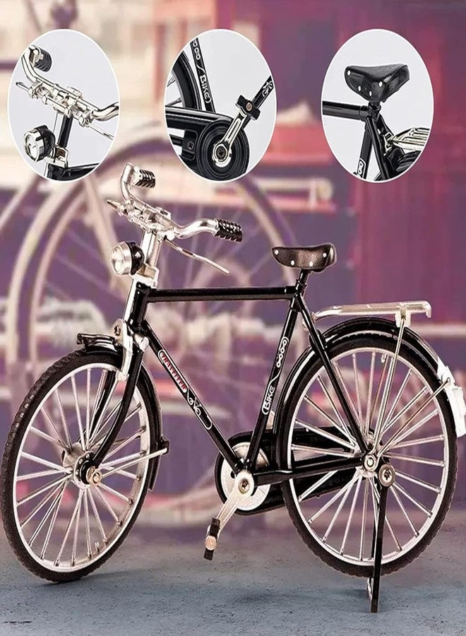 Cojuz DIY Retro Bicycle Model Ornament | 1:10 Scale Vintage Cycle Showpiece | Metal Miniature Decorative Collectible for Home & Office Desk | Black | Unisex Adults - Image 5