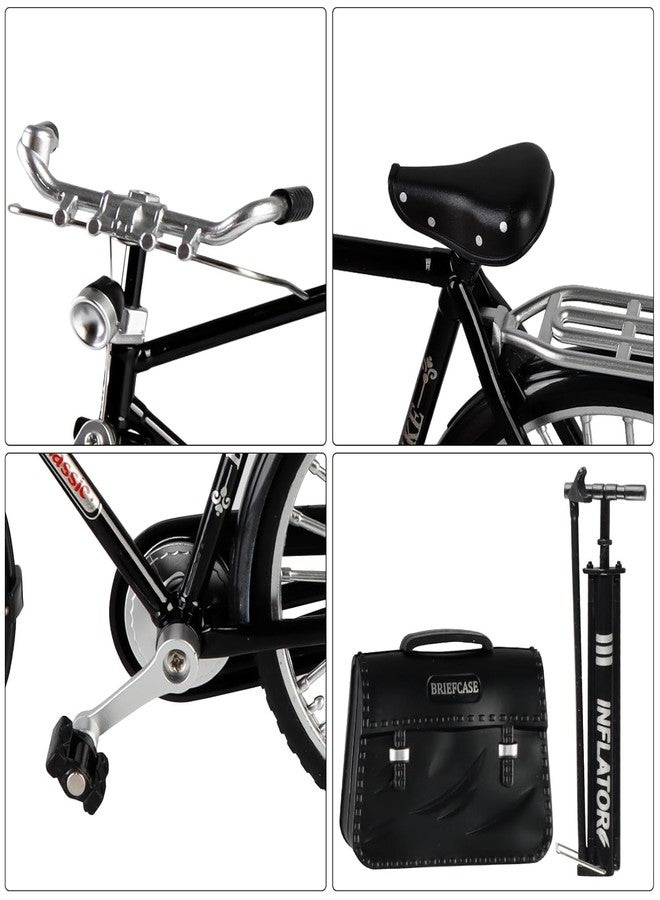 Cojuz DIY Retro Bicycle Model Ornament | 1:10 Scale Vintage Cycle Showpiece | Metal Miniature Decorative Collectible for Home & Office Desk | Black | Unisex Adults - Image 3
