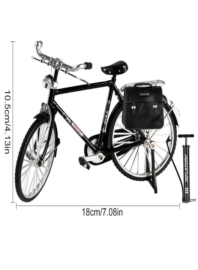 Cojuz DIY Retro Bicycle Model Ornament | 1:10 Scale Vintage Cycle Showpiece | Metal Miniature Decorative Collectible for Home & Office Desk | Black | Unisex Adults - Image 4