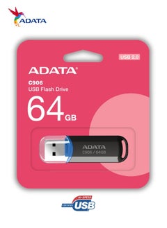 ADATA C906 Compact | 64GB USB 2.0 Flash Drive | Lightweight and Fast Data Transfer | Black  - Image 2