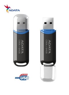 ADATA C906 Compact | 64GB USB 2.0 Flash Drive | Lightweight and Fast Data Transfer | Black  - Image 3