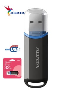 ADATA C906 Compact | 64GB USB 2.0 Flash Drive | Lightweight and Fast Data Transfer | Black  - Image 1