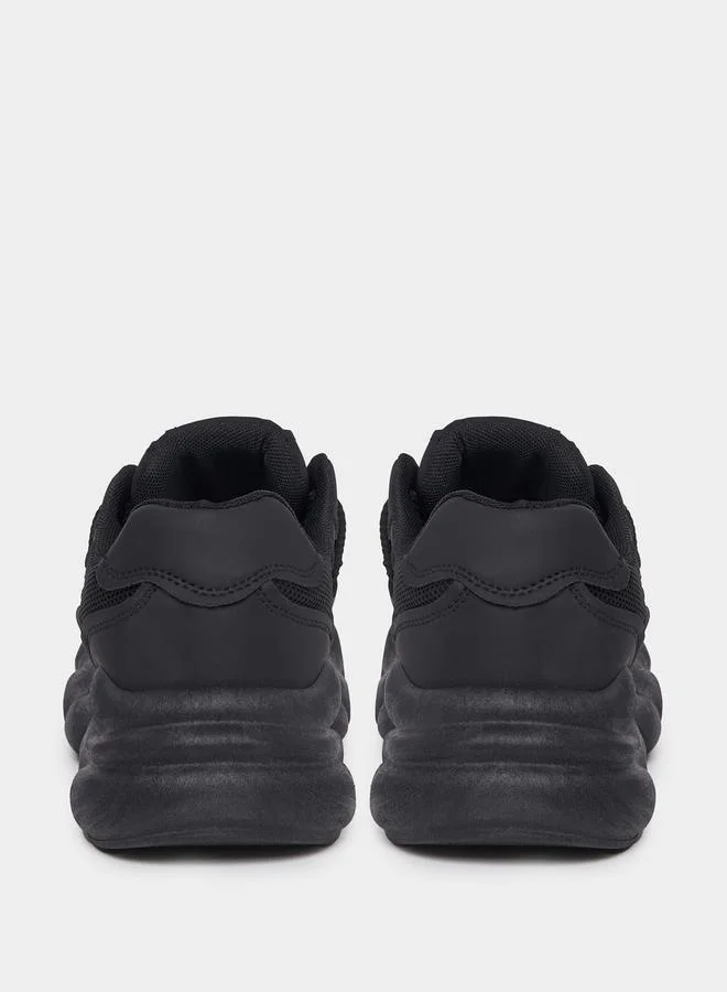 Styli Abstract Chunky Sole Lace Up Sneakers
