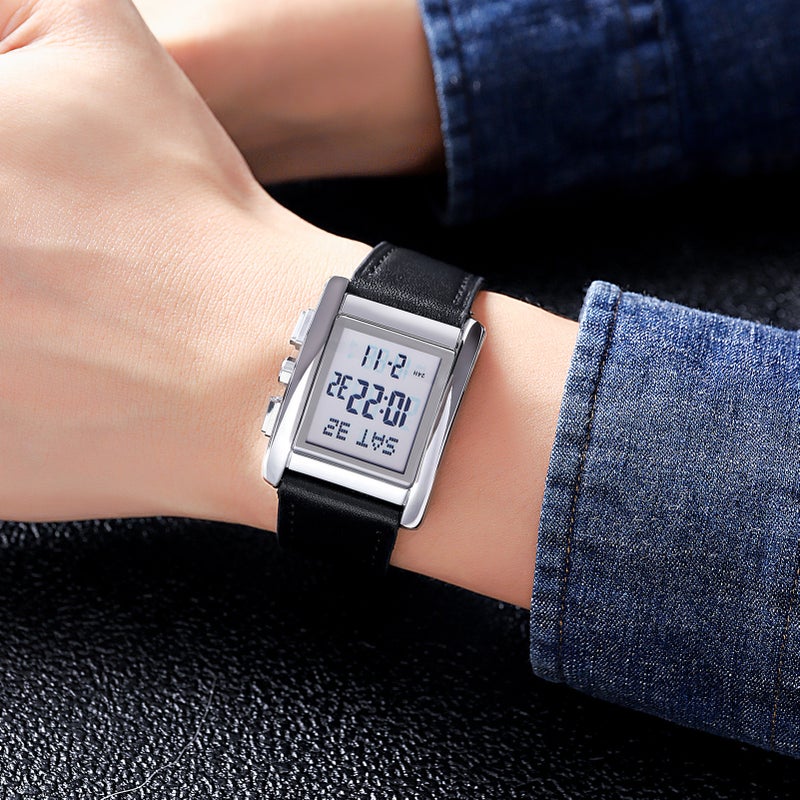 SKMEI 30 Meter Waterproof Multifunction Luminous Electronic Watch Dual Time Display Alarm Clock/Countdown Timer/Seconds Watch Luminous Display - Image 1