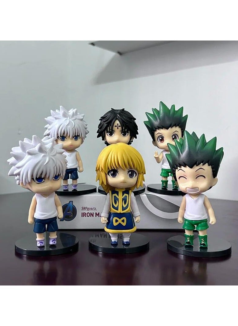 6pc Hunter x Hunter Anime Figure Gon Freecss Killua Zoldyck Figure Hunter x Hunter Kurapika Figurine - Image 1