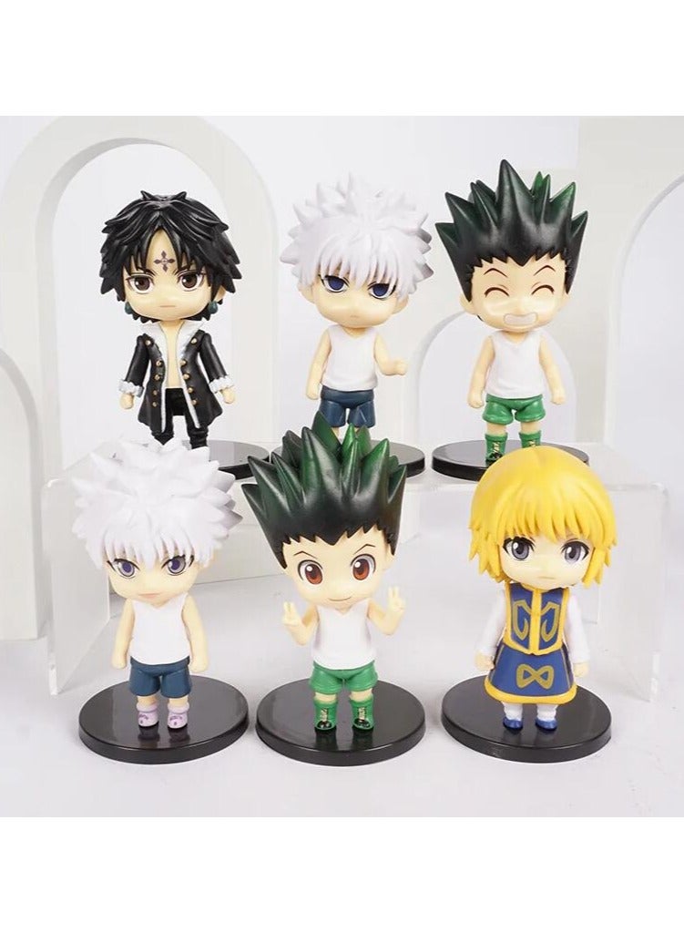 6pc Hunter x Hunter Anime Figure Gon Freecss Killua Zoldyck Figure Hunter x Hunter Kurapika Figurine - Image 2