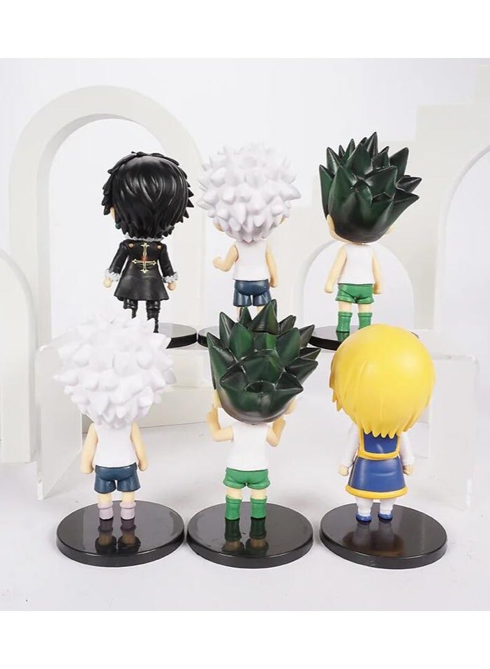 6pc Hunter x Hunter Anime Figure Gon Freecss Killua Zoldyck Figure Hunter x Hunter Kurapika Figurine - Image 4