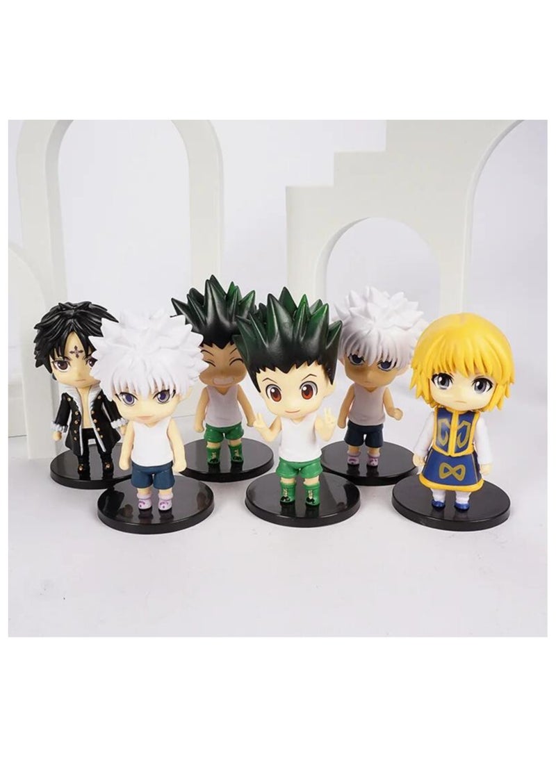 6pc Hunter x Hunter Anime Figure Gon Freecss Killua Zoldyck Figure Hunter x Hunter Kurapika Figurine - Image 5