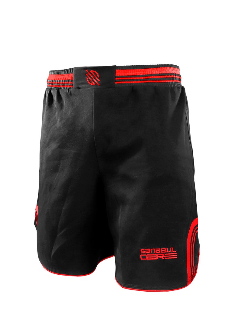 Sanabul Core MMA Shorts for Men  Boxing No Gi Jiu Jitsu Grappling BJJ Shorts RED MEDIUM - Image 1