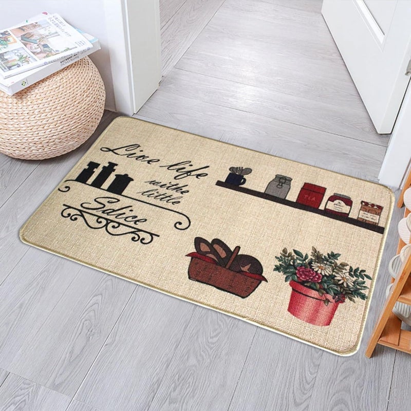 proxin 2 Pcs Kitchen Mats Waterproof Memory Foam Kitchen Rugs Standing Desk Mat Floor Mats Comfort Runner Rug Carpets for Kitchen Floor Sink 120 40 cm 40 60 cm Live Life - Image 3