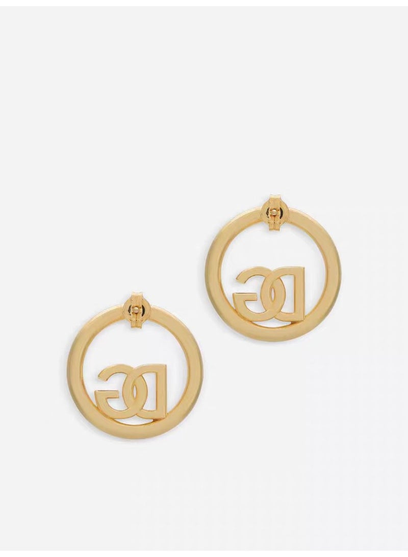 D&G Crystal DG Drop Earrings - Gold-Tone, Sparkling Stones & Iconic Logo for Luxury Evening & Formal Occasions - Image 2