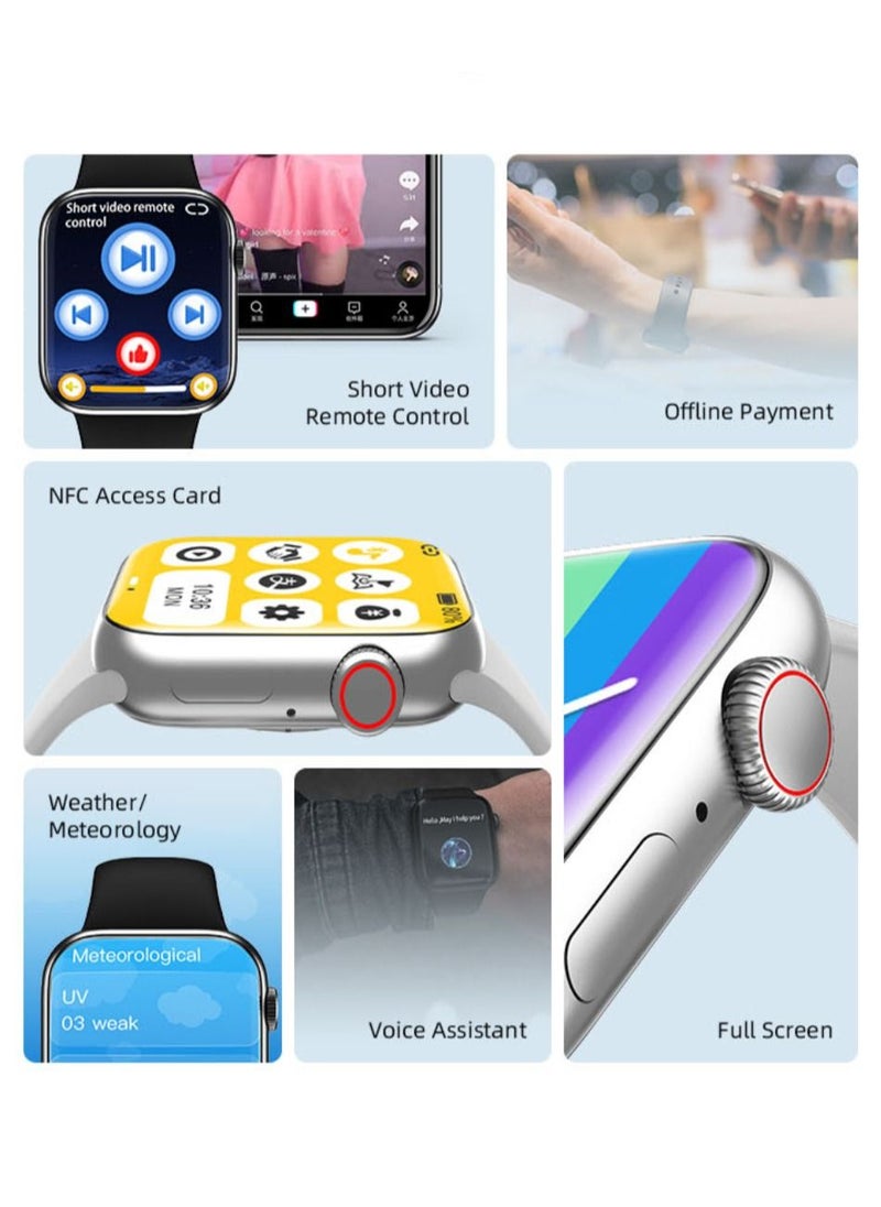 BSNL - HW7 MAX 1.99 Inch Ultra-Wide Screen Smart Watch With NFC Access Control And Wireless Charging Pink - Image 1